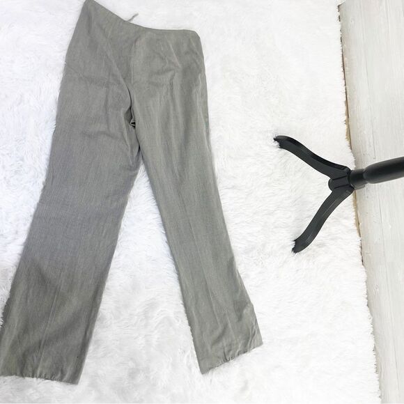 Akris Punto Striped Cotton Blend Jacquard High Rise Straight Pants - Picture 2 of 5